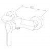 Mexen Sabre DF05 Duschset, weiß - 72104DF05-20