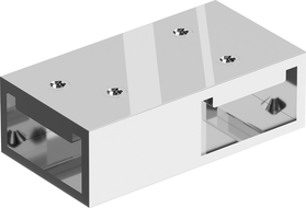 Mexen Uni-T T-Verbinder für Wandhalterungen, Chrom - 800-09-01