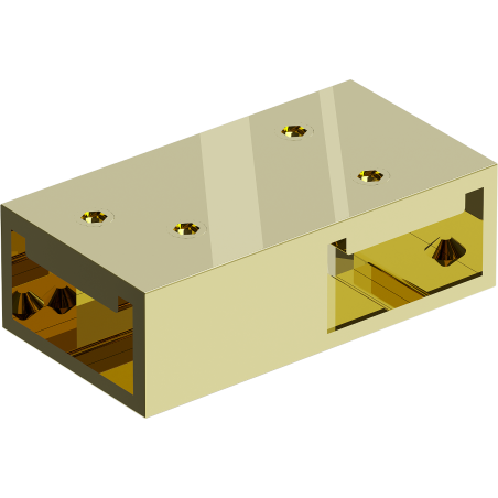 Mexen T-Verbinder für Wandhalterungen, gold - 800-09-50