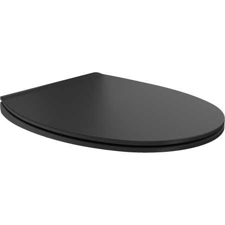 Mexen Egg WC-Sitz Slim mit Absenkautomatik, Duroplast, Schwarz Matt - 39243085