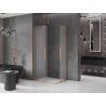 Mexen Velar L Duo Duschkabine Schiebetür 90 x 80 cm, Milchglas, gebürstetes Kupfer - 871-090-080-02-33-65