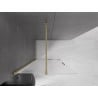 Mexen Velar Schiebeduschwand Walk-in 85 x 200 cm, Frostglas 8 mm, gebürstetes Gold - 871-085-000-33-55