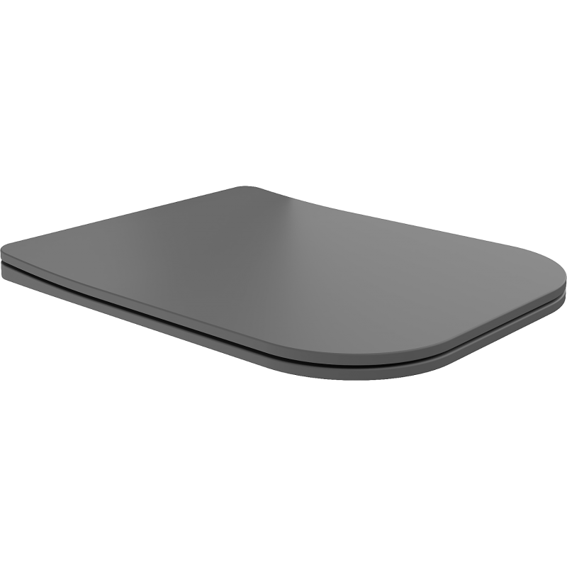 Mexen Teo langsam schließende Slim-Sitzfläche, Duroplast, dunkelgrau matt - 39840071