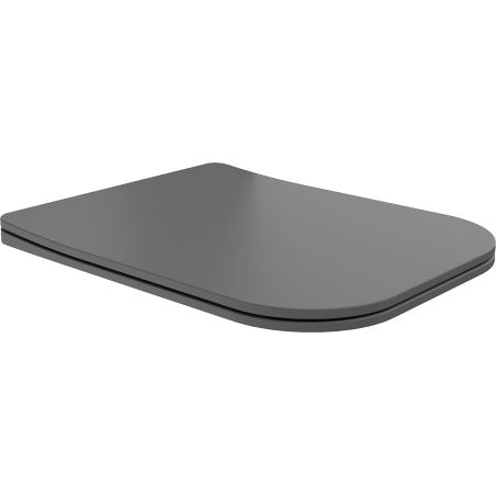 Mexen Teo langsam schließende Slim-Sitzfläche, Duroplast, dunkelgrau matt - 39840071