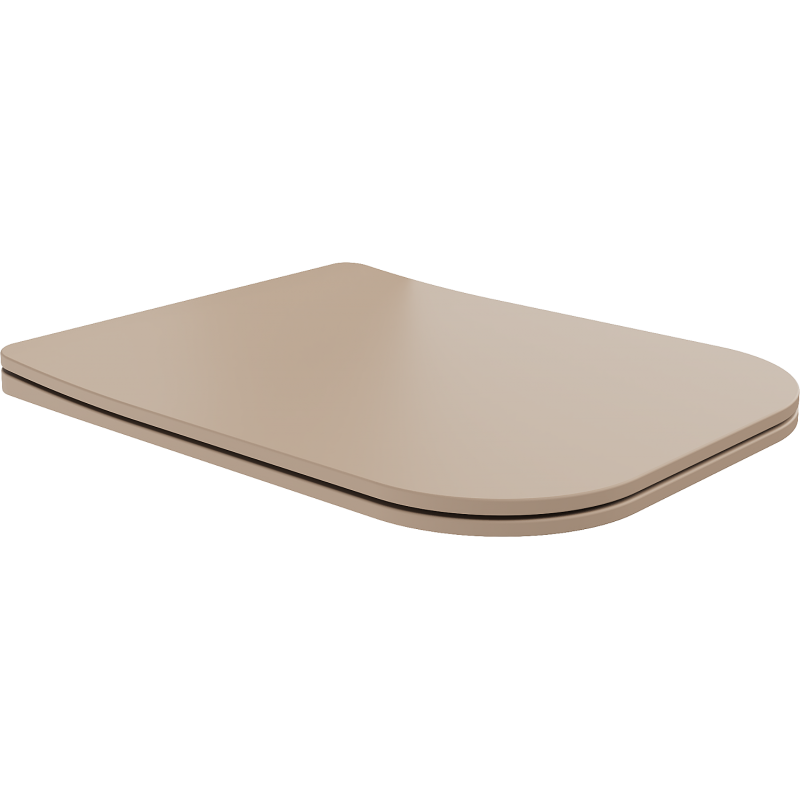 Mexen Teo, langsam schließender, schlanker Toilettensitz, Duroplast, Cappuccino matt - 39840064