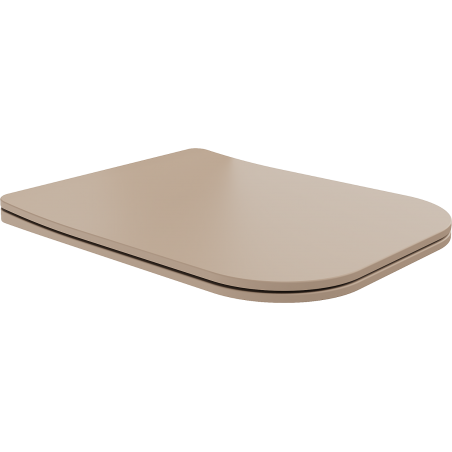 Mexen Teo, langsam schließender, schlanker Toilettensitz, Duroplast, Cappuccino matt - 39840064