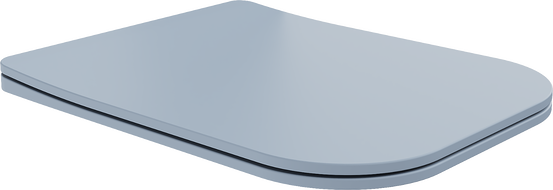 Mexen Teo langsam schließender Slim-Sitz, Duroplast, matt grau-blau - 39840069