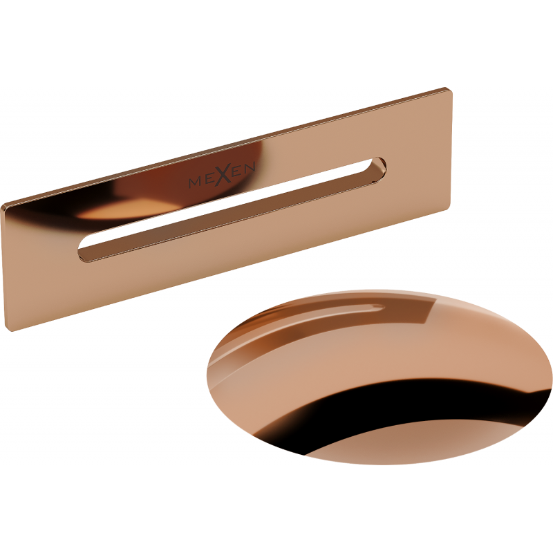 Mexen Uni Ablaufgarnitur mit Überlauf für freistehende Badewanne, Roségold - 5100-60