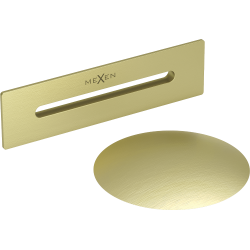 Mexen Uni Überlaufset für freistehende Badewanne, gebürstetes Gold - 5100-55