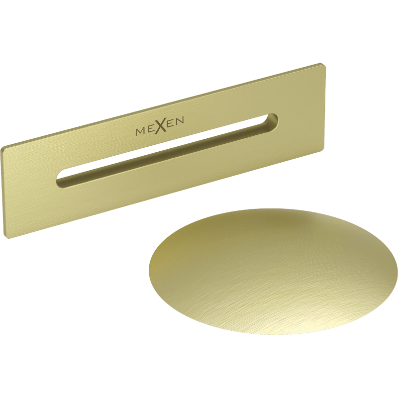 Mexen Uni Überlaufset für freistehende Badewanne, gebürstetes Gold - 5100-55