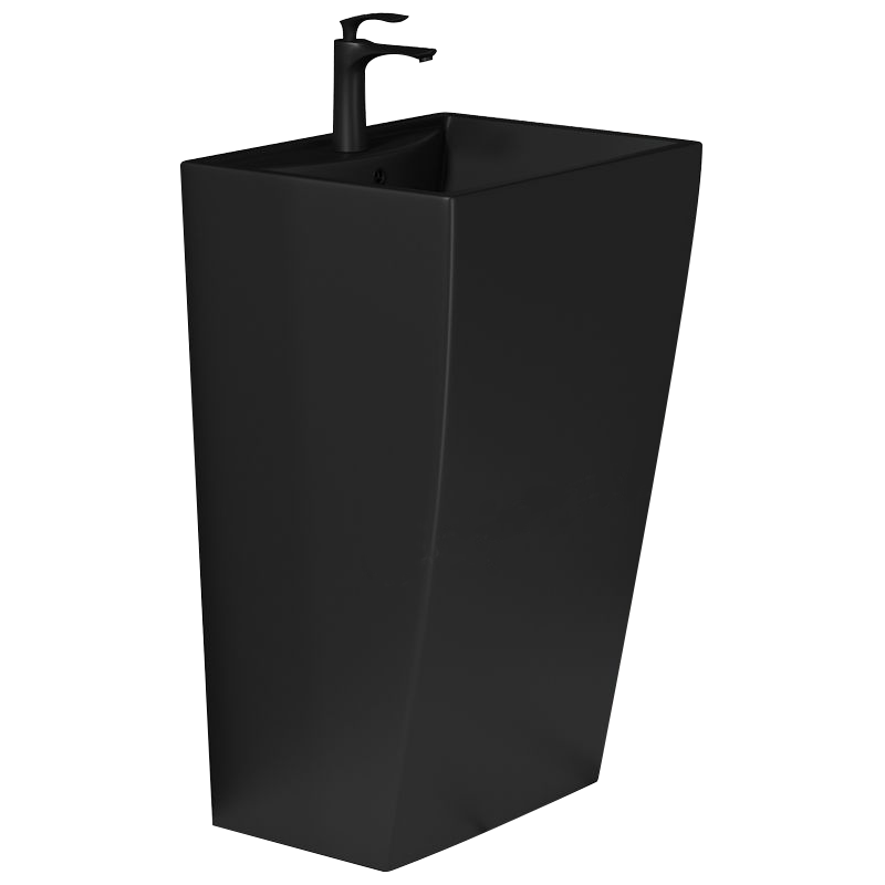 Mexen Oda freistehendes Waschbecken 47 x 42 cm, schwarz matt - 26124770