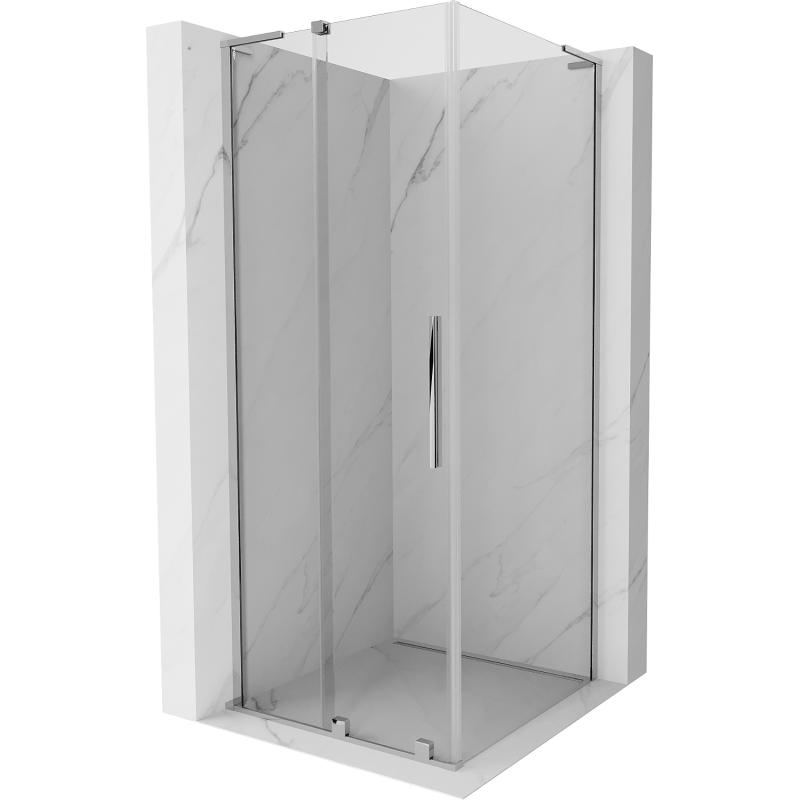 Mexen Velar L Duschkabine Schiebetür 90 x 90 cm, transparent, Chrom - 871-090-090-03-01