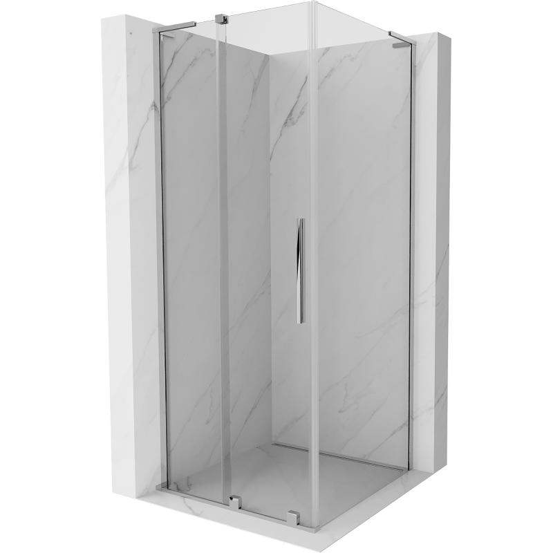 Mexen Velar L Duschkabine Schiebetür 100 x 100 cm, transparent, Chrom - 871-100-100-03-01