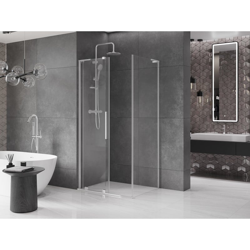 Mexen Velar L Duschkabine Schiebetür 120 x 110 cm, transparent, chrom - 871-120-110-03-01