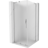 Mexen Velar L Duschkabine, verschiebbar 100 x 100 cm, Mattglas, Chrom - 871-100-100-33-01