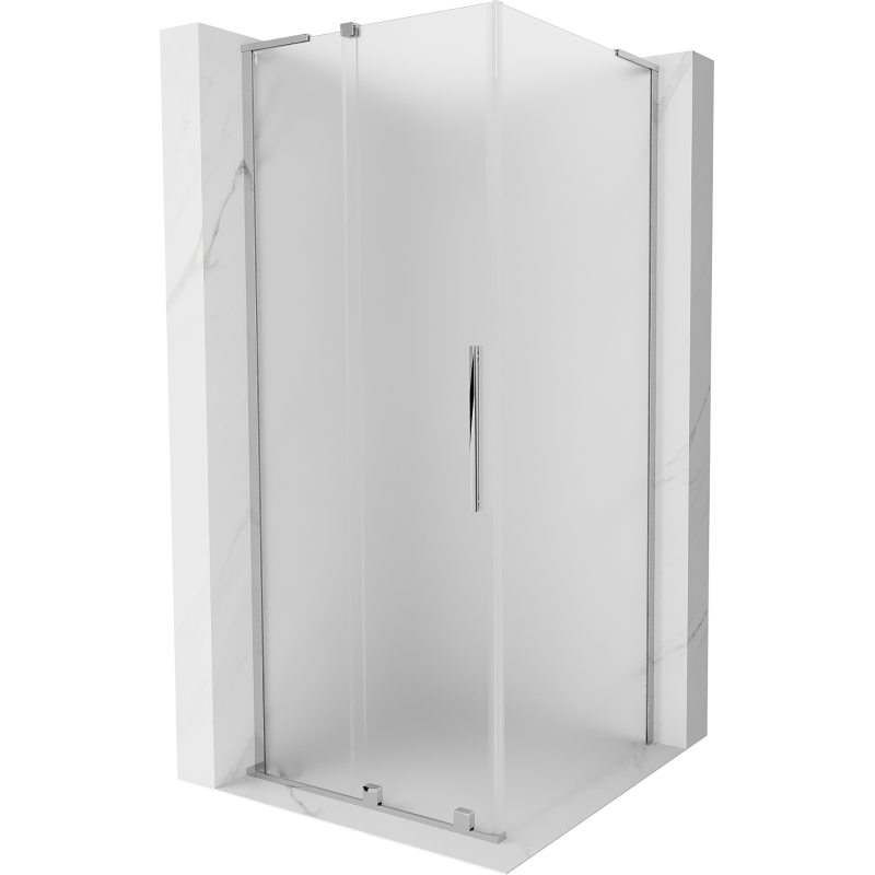 Mexen Velar L Duschkabine Schiebetür 110 x 110 cm, satiniert, Chrom - 871-110-110-33-01