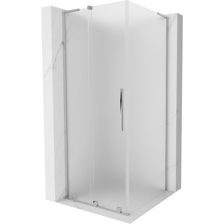 Mexen Velar L Duschkabine verschiebbar 120 x 120 cm, Eisblume, Chrom - 871-120-120-33-01