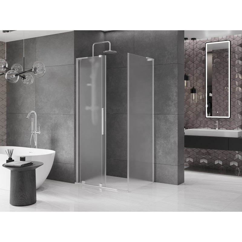 Mexen Velar L Duschkabine schiebbar 90 x 75 cm, matt, Chrom - 871-090-075-33-01