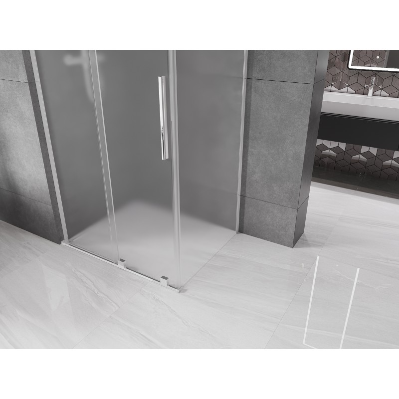 Mexen Velar L Duschkabine Schiebetür 100 x 85 cm, matt, Chrom - 871-100-085-33-01
