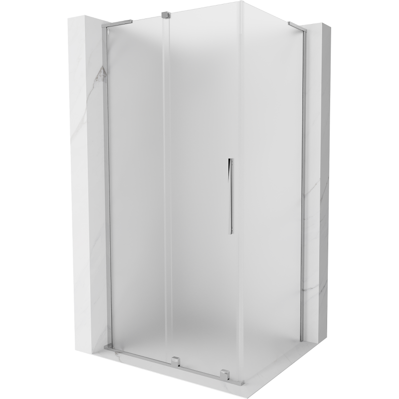 Mexen Velar L Schiebetür-Duschkabine 120 x 100 cm, satiniert, Chrom - 871-120-100-33-01
