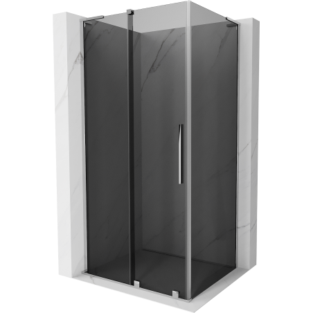 Mexen Velar L Duschkabine zum Schieben 90 x 80 cm, Graphit, Chrom - 871-090-080-43-01