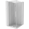 Mexen Velar L Duschkabine schiebbar 120 x 120 cm, transparent, weiß - 871-120-120-03-20