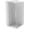Mexen Velar L Duschkabine schiebbar 110 x 110 cm, transparent, weiß - 871-110-110-03-20