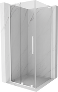 Mexen Velar L Duschkabine schiebbar 110 x 110 cm, transparent, weiß - 871-110-110-03-20