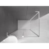 Mexen Velar L Duschkabine Schiebetür 100 x 85 cm, transparent, weiß - 871-100-085-03-20