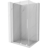 Mexen Velar L Duschkabine Schiebetür 110 x 80 cm, transparent, weiß - 871-110-080-03-20