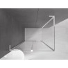Mexen Velar L Duschkabine Schiebetür 110 x 120 cm, transparent, weiß - 871-110-120-03-20