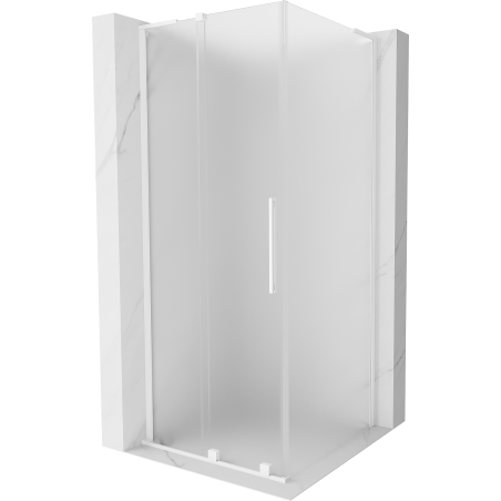 Mexen Velar L Schiebeduschkabine 110 x 110 cm, matt, weiß - 871-110-110-33-20