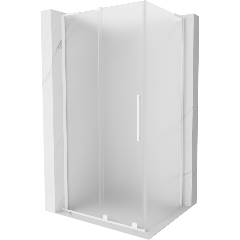 Mexen Velar L Duschkabine schiebbar 110 x 75 cm, matt, weiß - 871-110-075-33-20