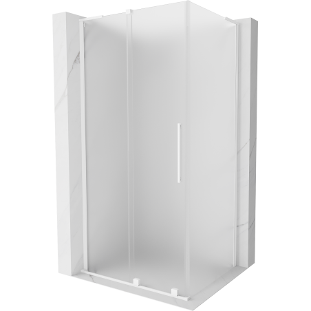 Mexen Velar L Duschkabine schiebbar 110 x 75 cm, matt, weiß - 871-110-075-33-20
