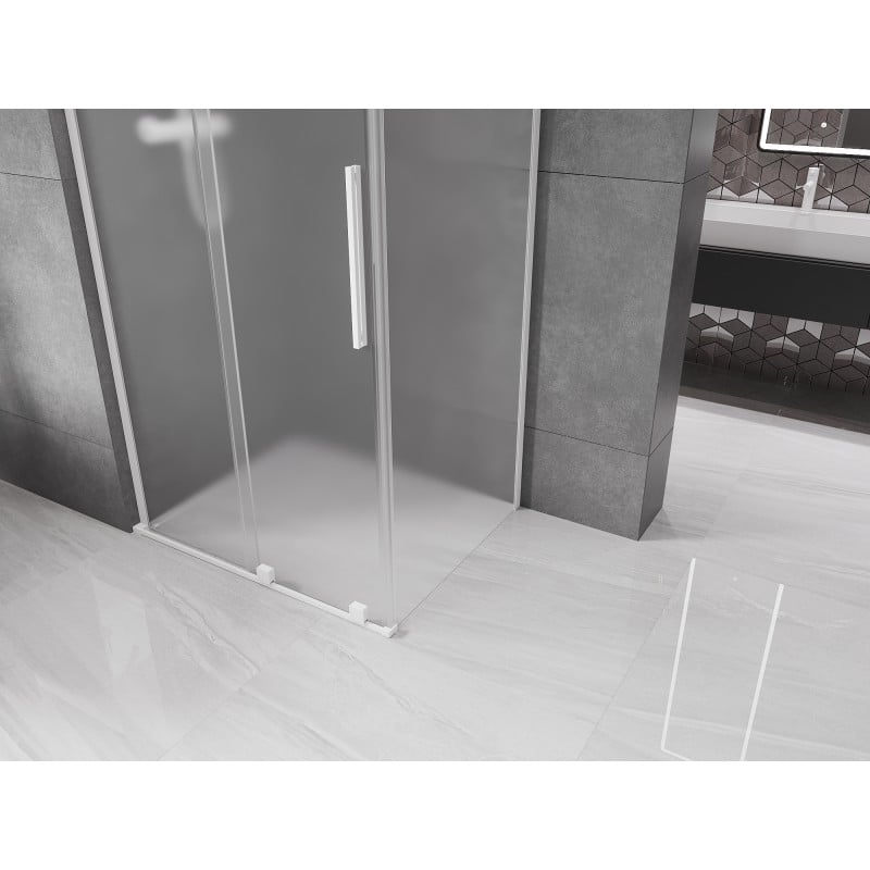 Mexen Velar L Duschkabine zum Schieben 120 x 90 cm, matt, weiß - 871-120-090-33-20