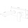Mexen Cube Unterputz-Waschtischarmatur, gold - 73115-50