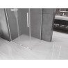 Mexen Velar L Duschkabine Schiebetür 120 x 75 cm, Mattglas, Weiß - 871-120-075-33-20