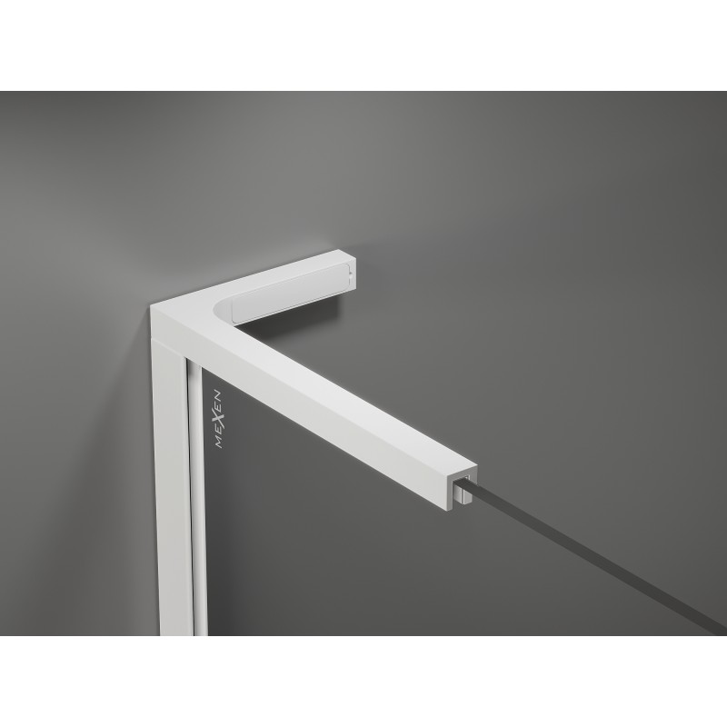 Mexen Velar L Schiebeduschkabine 120 x 85 cm, matt, weiß - 871-120-085-33-20