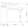 Mexen Trinity Waschbeckenarmatur, Chrom - 72600-00