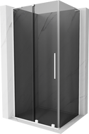 Mexen Velar L Schiebeduschkabine 120 x 75 cm, Grafit, Weiß - 871-120-075-43-20