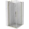 Mexen Velar L Duschkabine Schiebetür 110 x 110 cm, transparent, gold - 871-110-110-03-50
