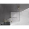 Mexen Velar L Duschkabine Schiebetür 110 x 110 cm, transparent, gold - 871-110-110-03-50