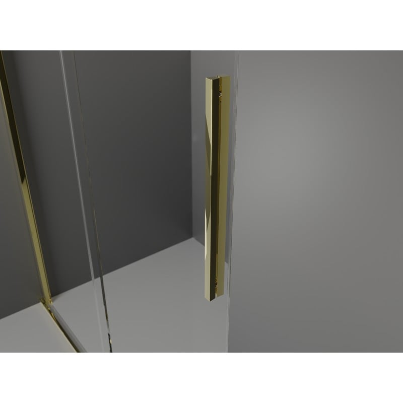 Mexen Velar L Duschkabine Schiebetür 110 x 110 cm, transparent, gold - 871-110-110-03-50