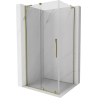 Mexen Velar L Schiebetür-Duschkabine 100 x 110 cm, transparent, gold - 871-100-110-03-50