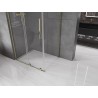 Mexen Velar L Duschkabine, verschiebbar, 90 x 75 cm, transparent, gold - 871-090-075-03-50