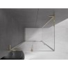 Mexen Velar L Duschkabine, verschiebbar, 90 x 75 cm, transparent, gold - 871-090-075-03-50