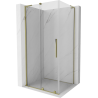 Mexen Velar L Duschkabine verschiebbar 110 x 80 cm, transparent, gold - 871-110-080-03-50