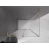 Mexen Velar L Duschkabine verschiebbar 110 x 80 cm, transparent, gold - 871-110-080-03-50