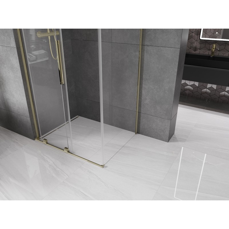 Mexen Velar L Schiebedusche 120 x 90 cm, transparent, gold - 871-120-090-03-50