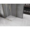 Mexen Velar L Duschkabine Schiebetür 90 x 90 cm, mattiert, gold - 871-090-090-33-50